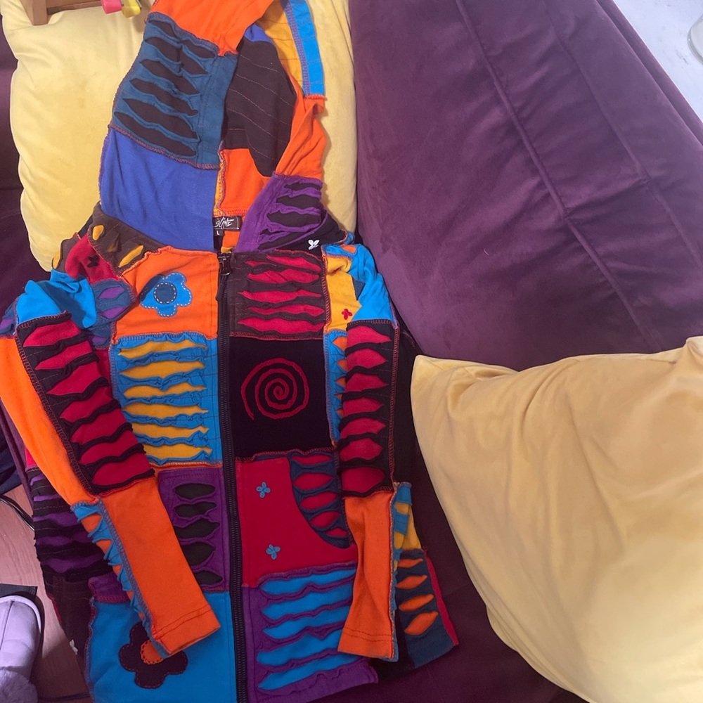 Colorful Hippy Patchwork Jacket